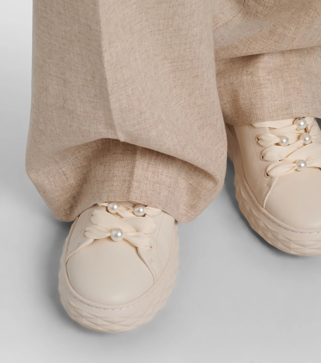 Jimmy Choo - Diamond Light Maxi leather sneakers