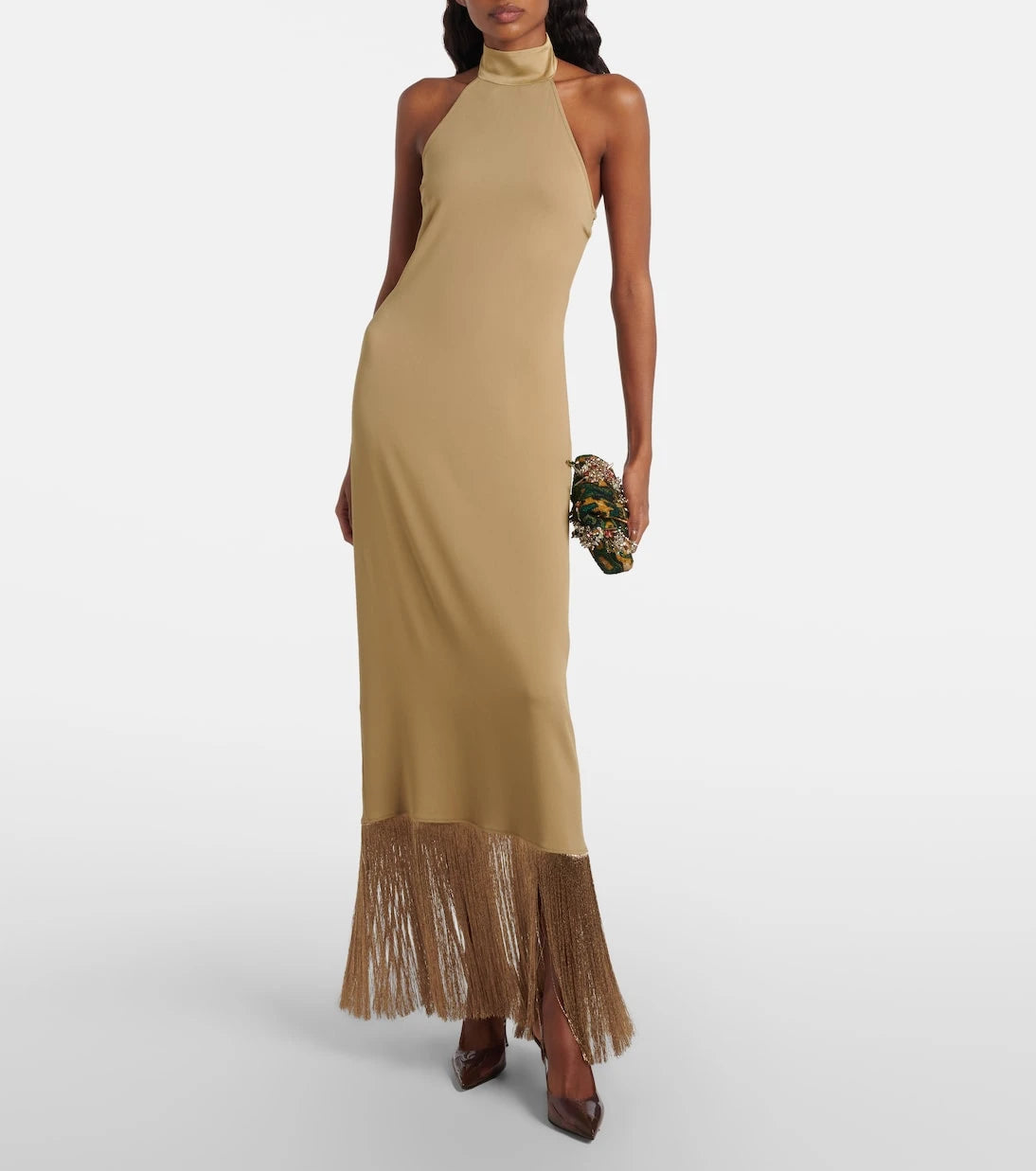 Taller Marmo - Berlin fringed crêpe cady gown