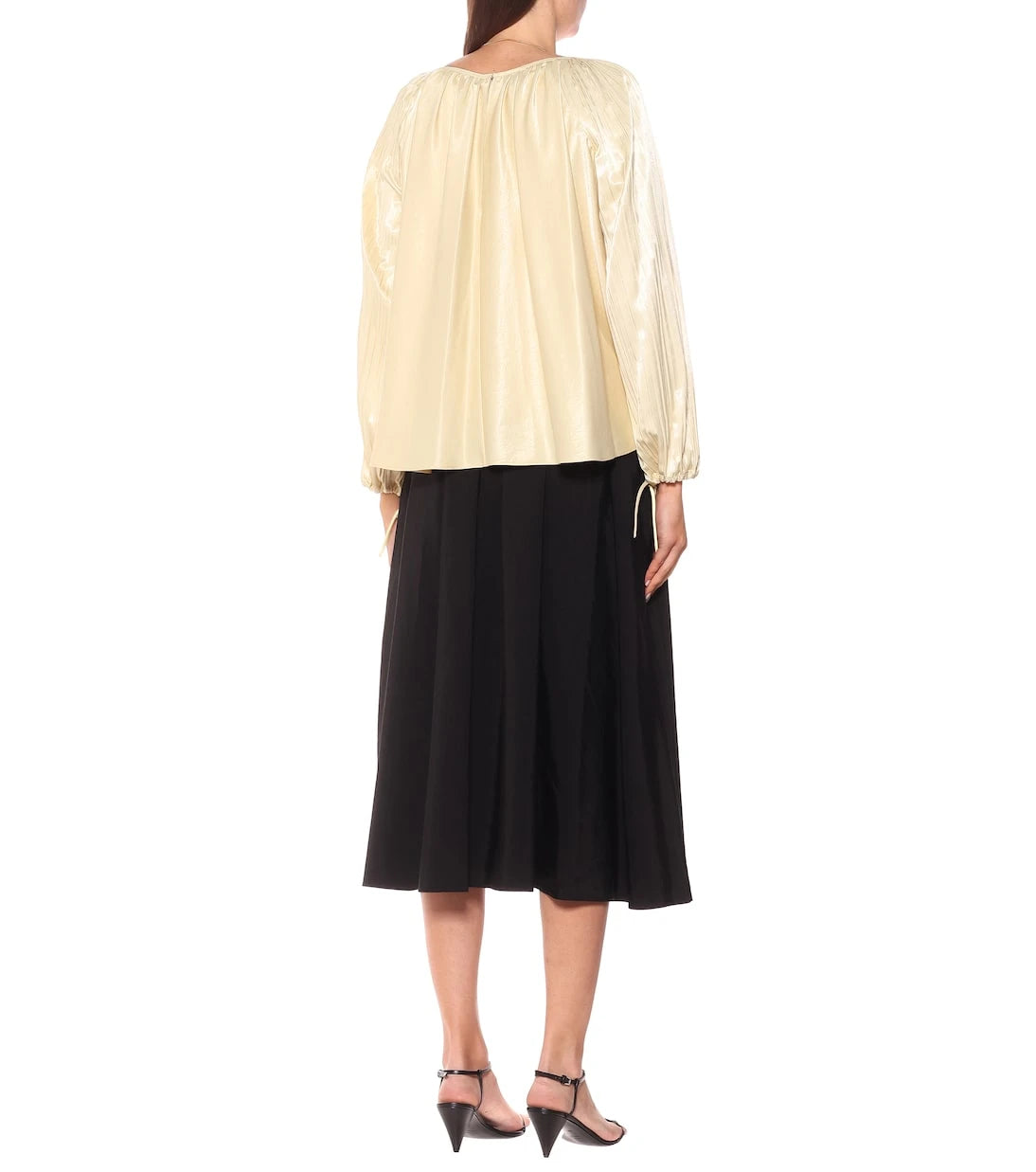 Jil Sander - Gathered satin top