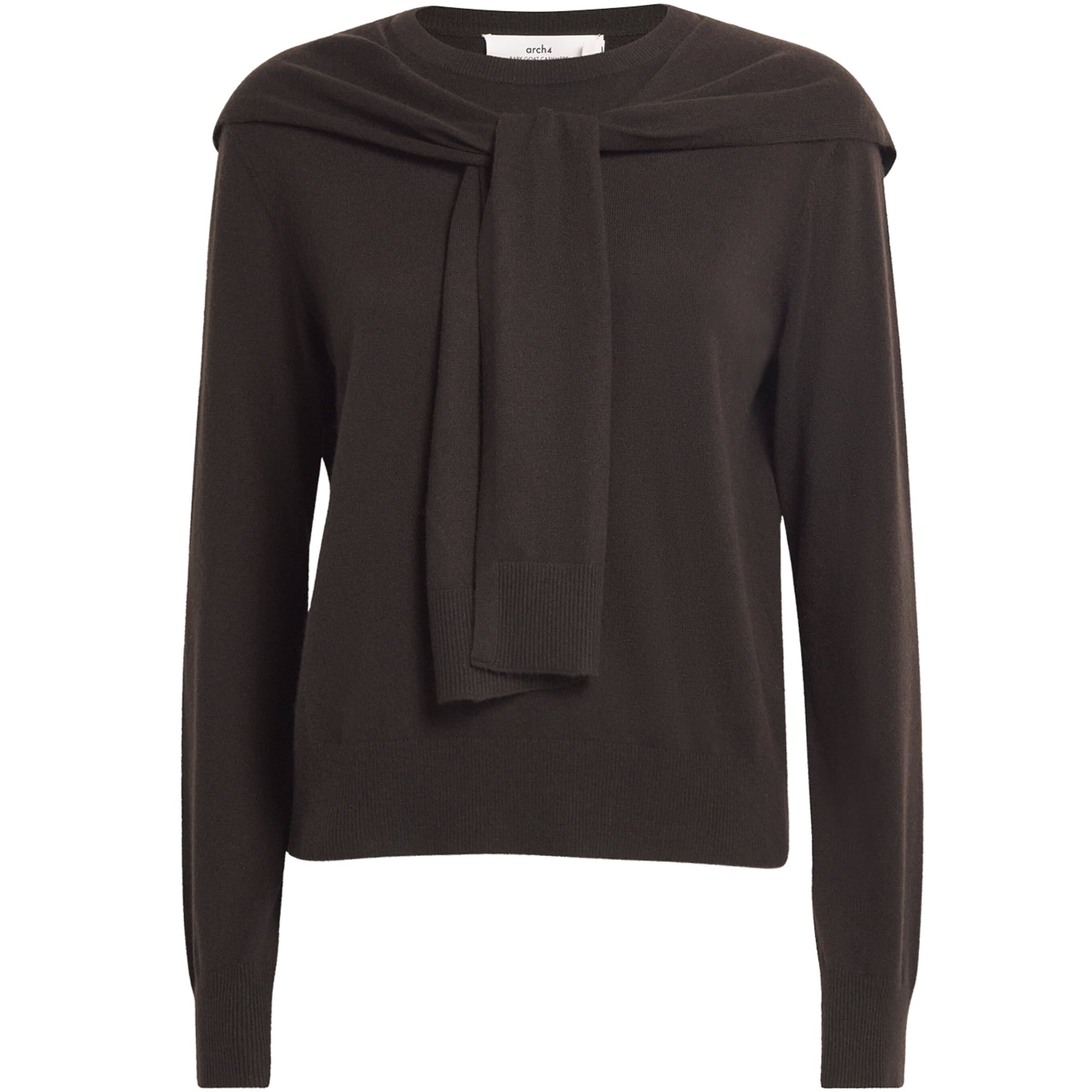Brown Cashmere Sonja 2-In-1 Sweater