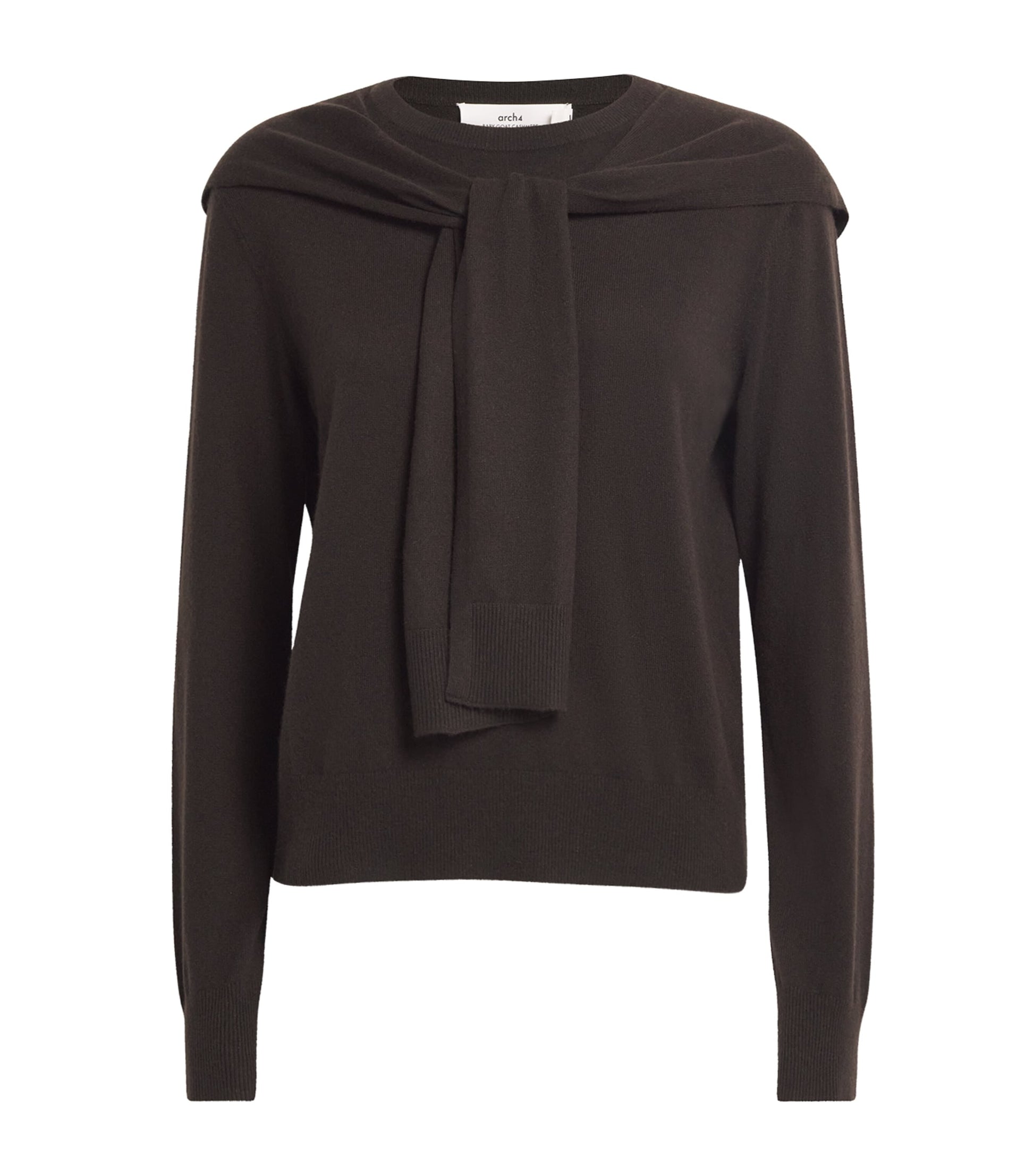 Brown Cashmere Sonja 2-In-1 Sweater