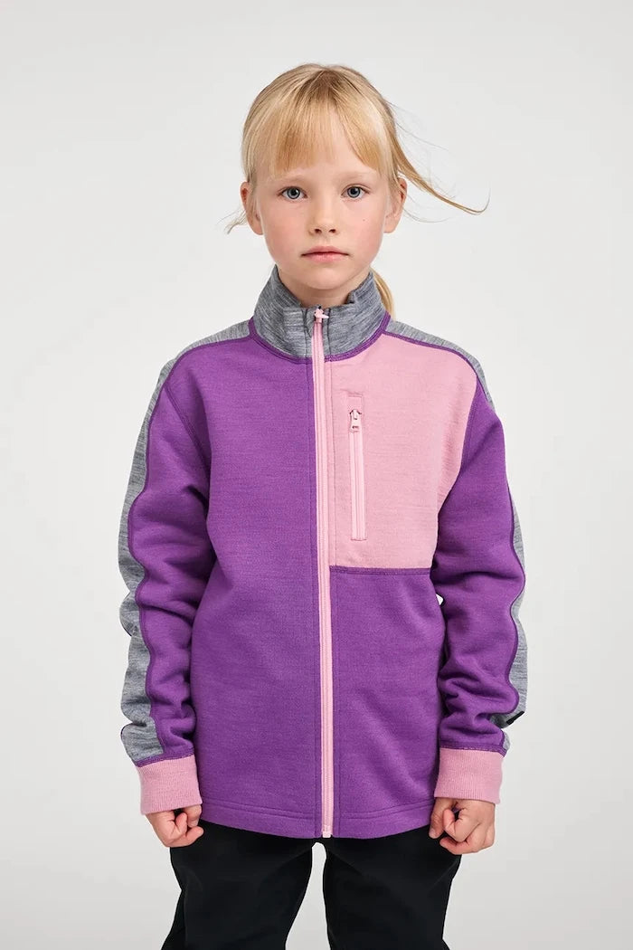 Çocuklar için merinos yünlü fermuarlı sweatshirt Merin