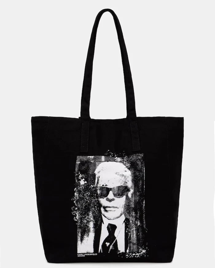 Karl Lagerfeld Jeans pamuklu kadın tote çanta