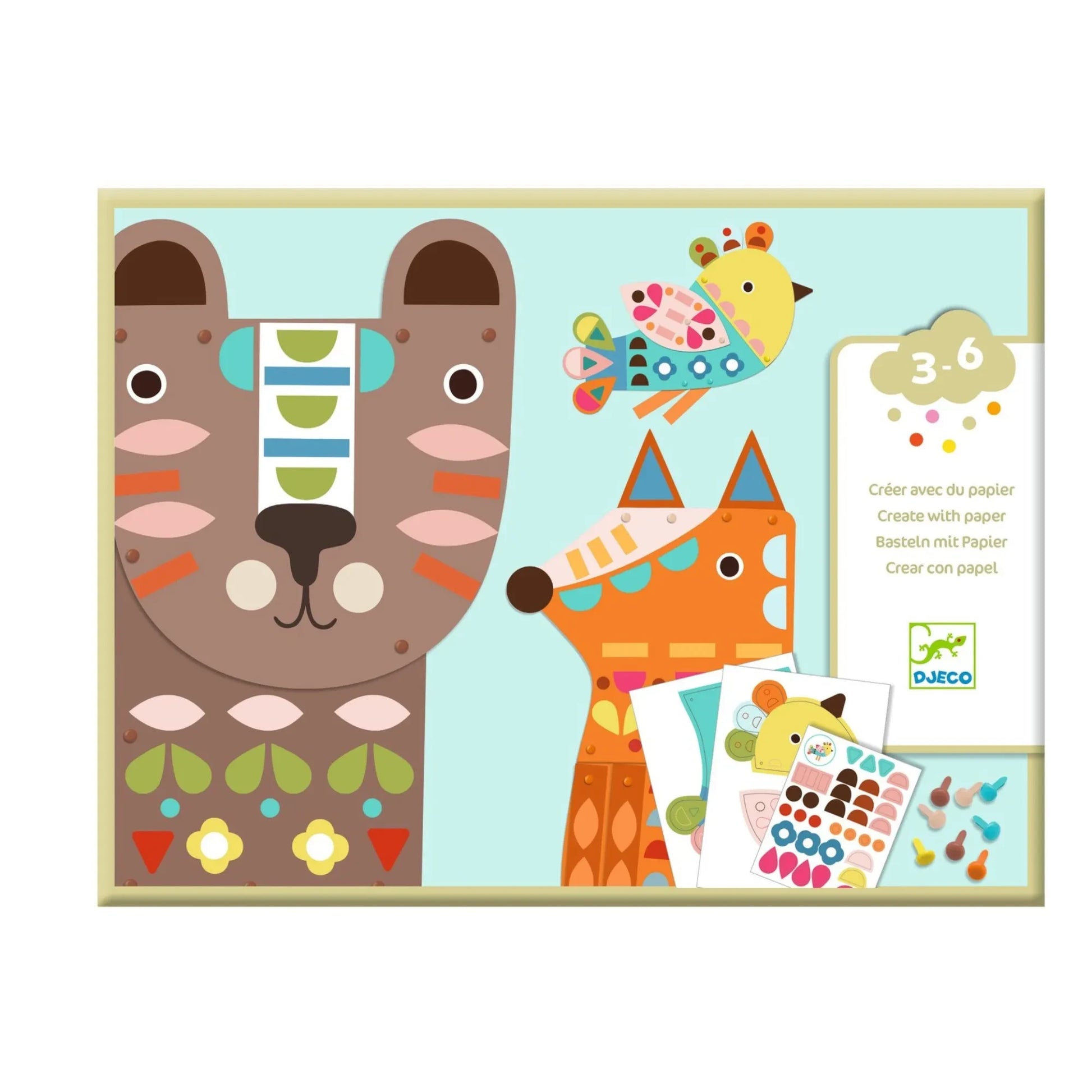 Djeco - Creating with paper Giant animals