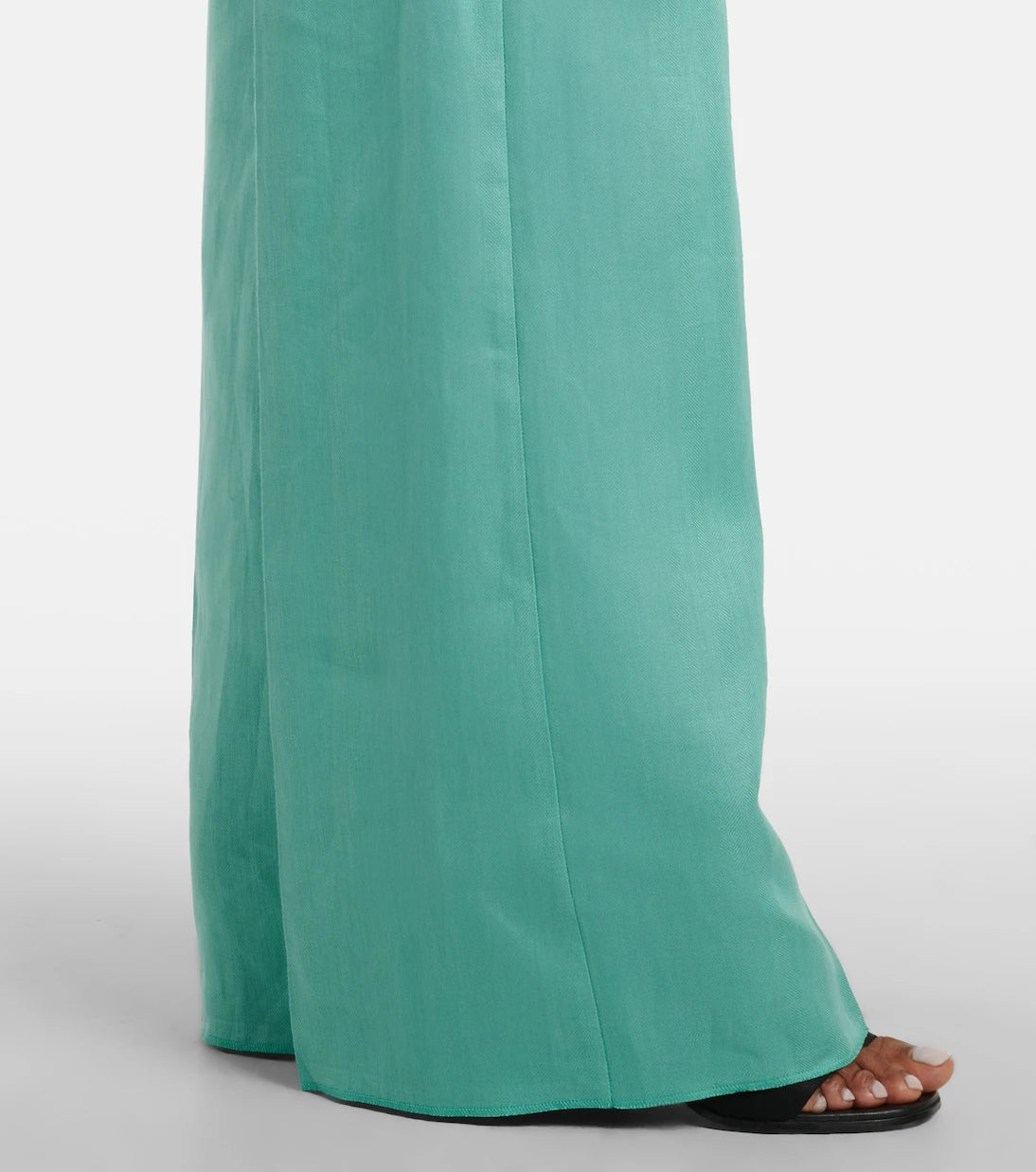 Max Mara - Deserto herringbone linen wide-leg pants