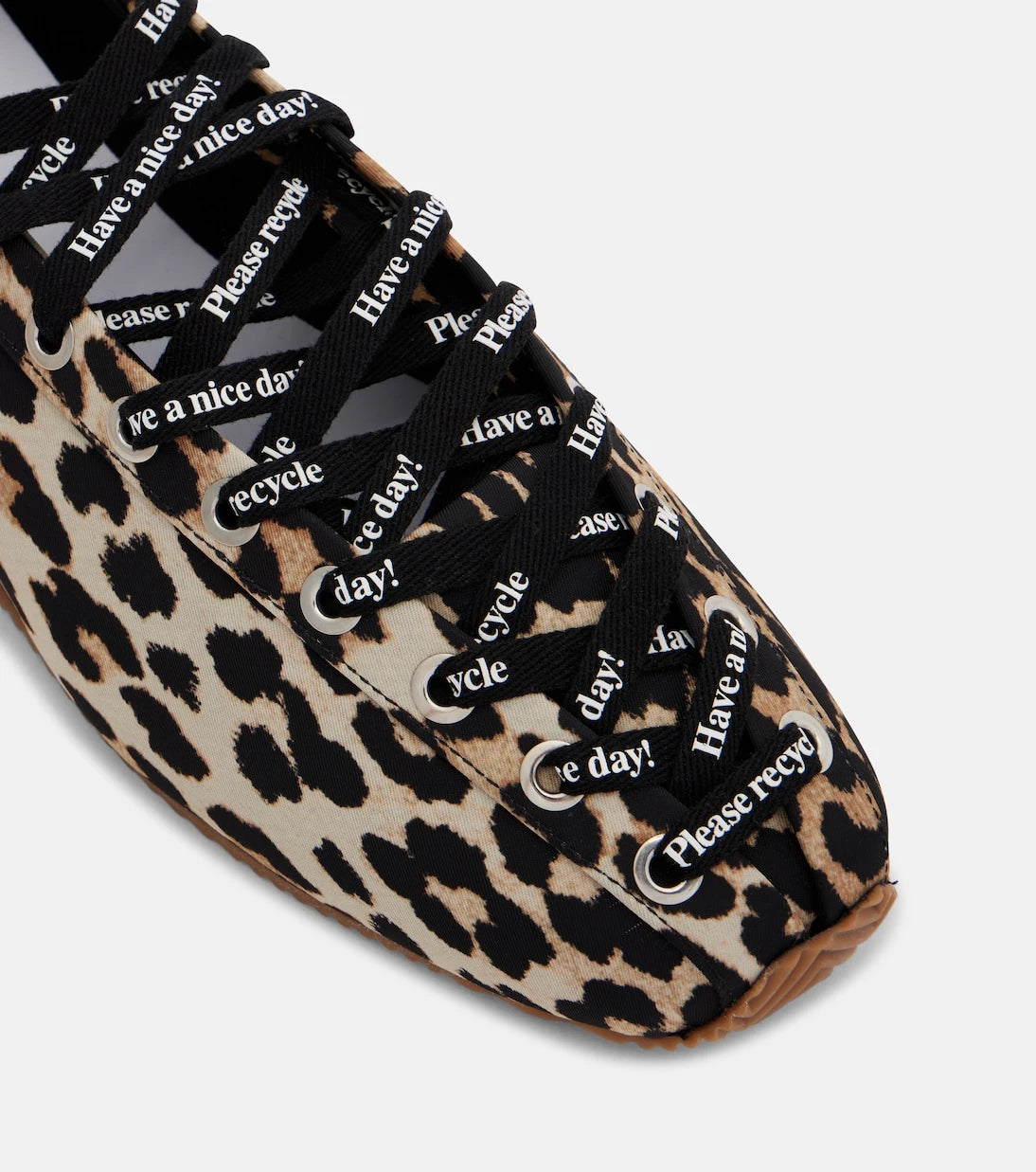 Ganni - Leopard-print ballet flats