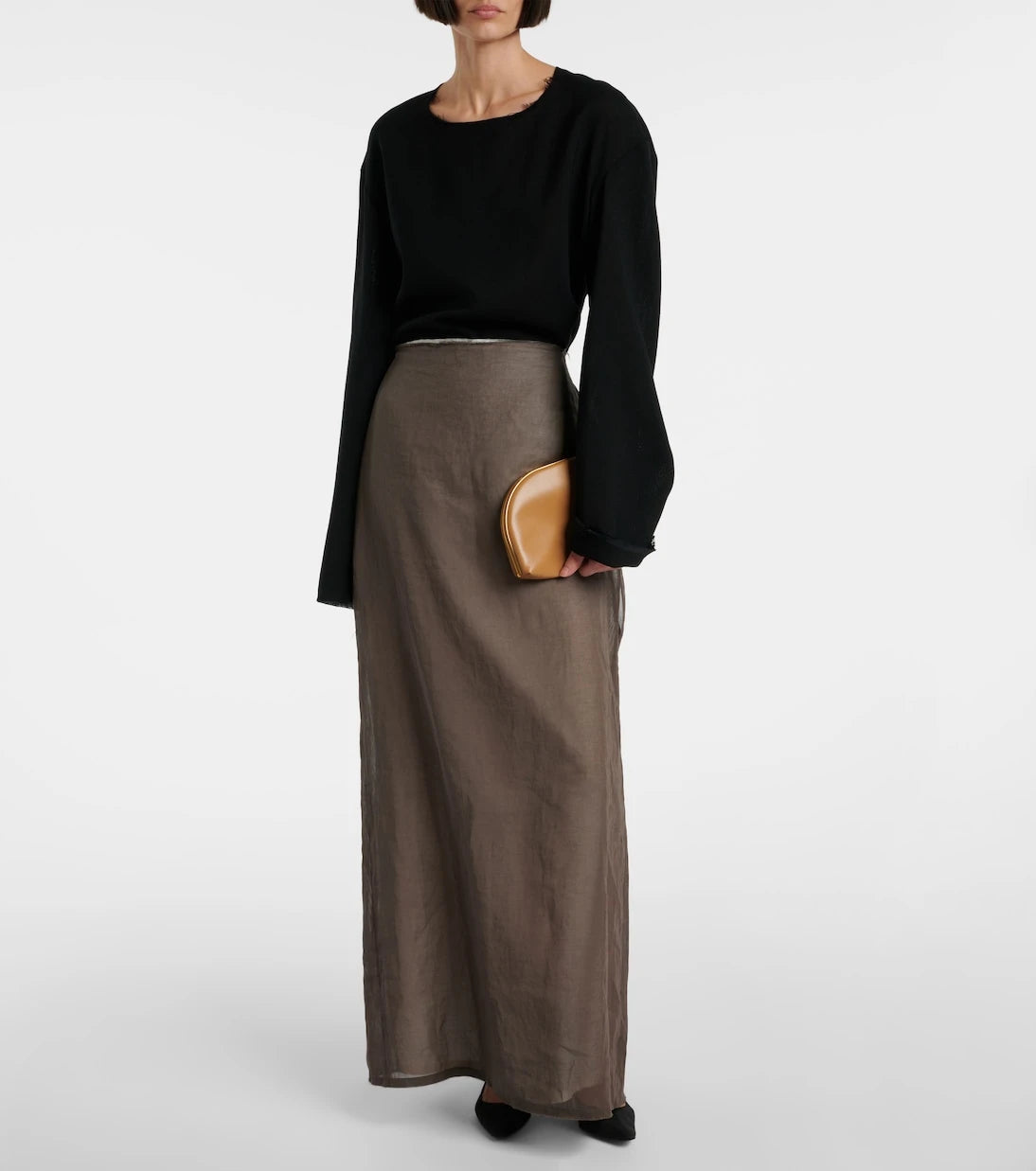 The Row - Sylvia leather clutch