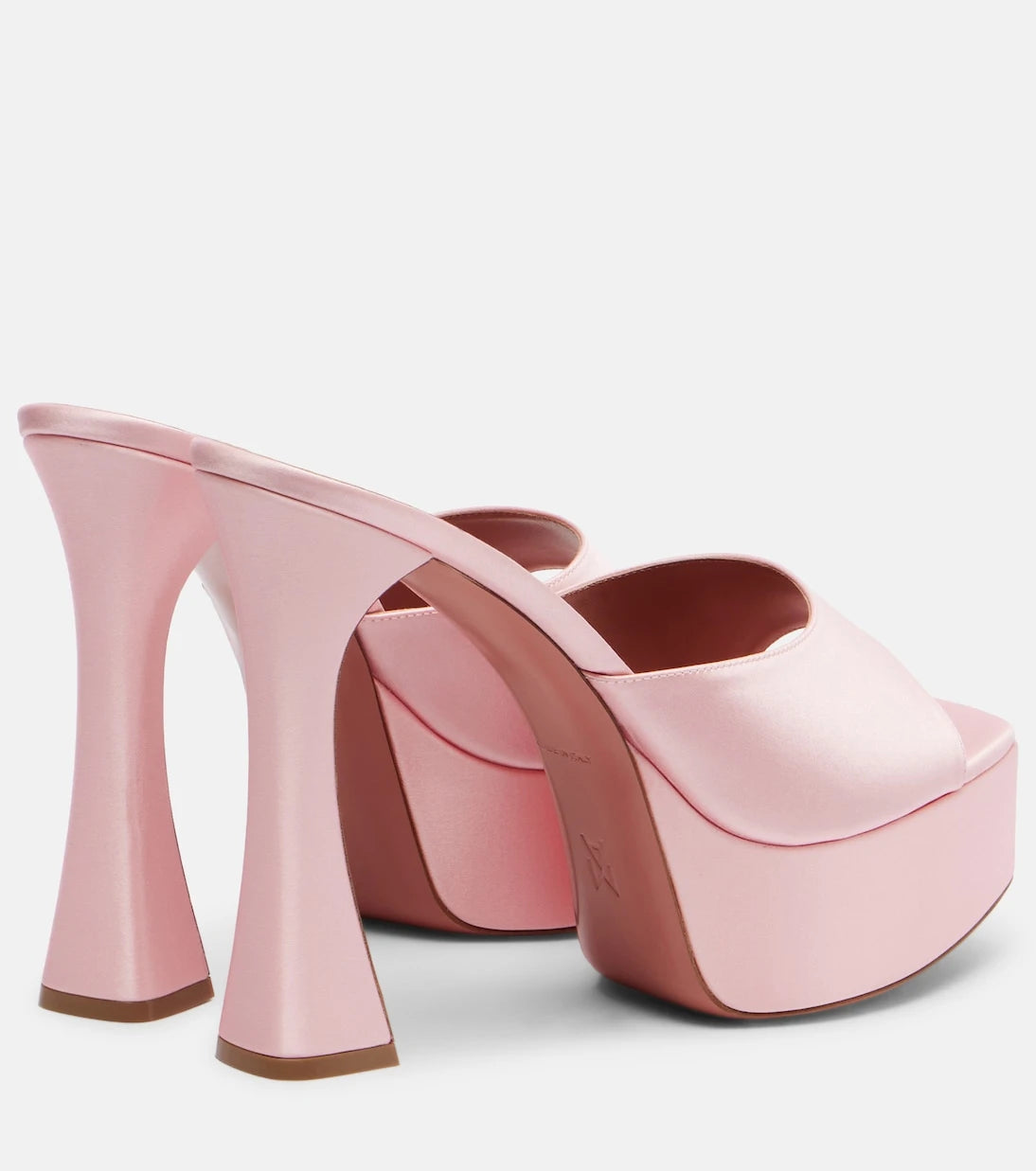 Amina Muaddi - Dalida satin platform mules
