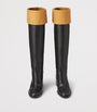 Ralph Lauren Collection Black Leather Barnet Boots 55