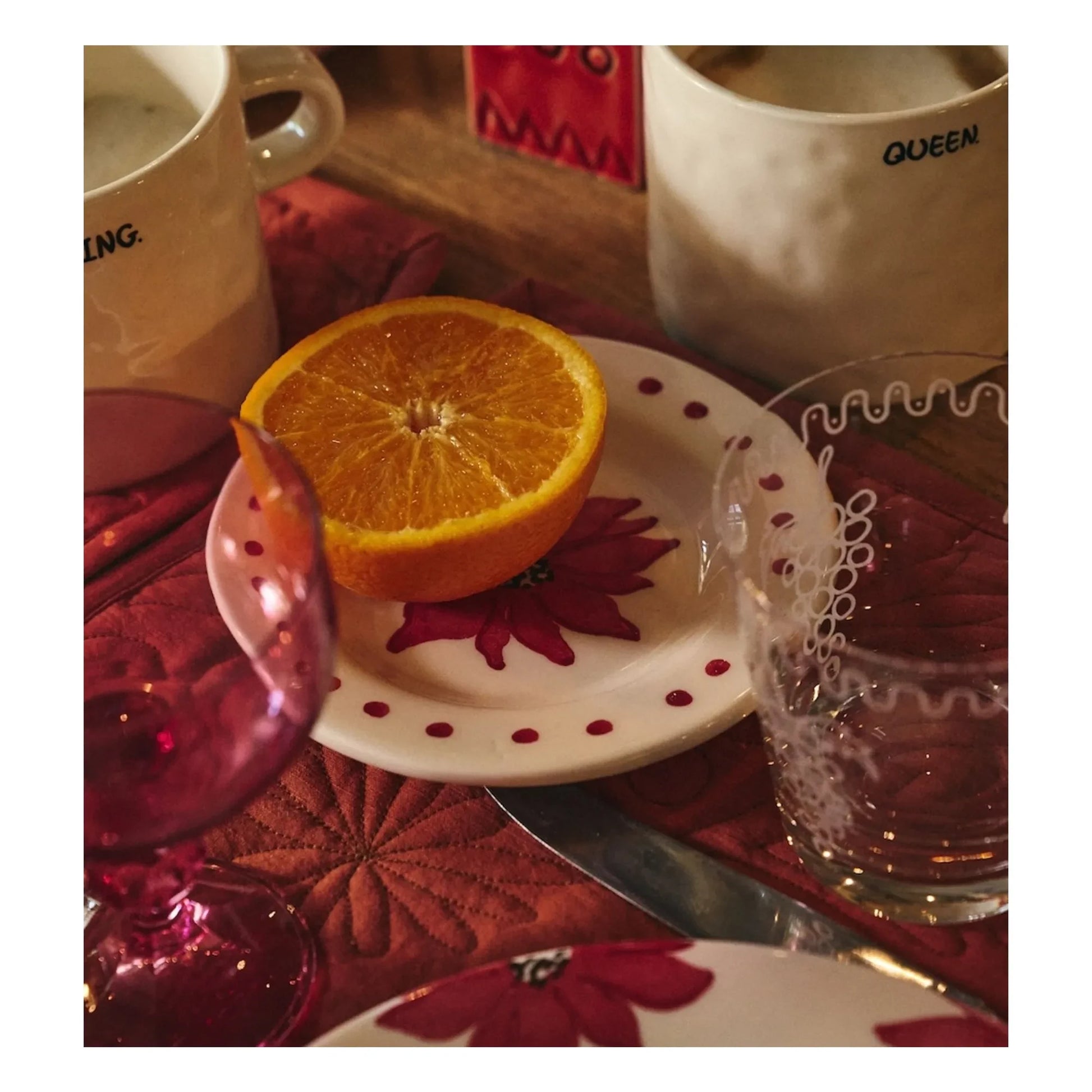 Anna + Nina - Fiorita plate  | Red