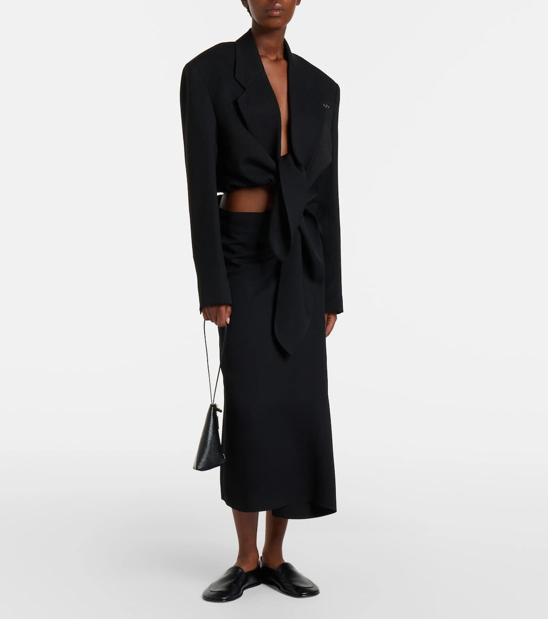 Calvin Klein Collection - Petunia striped cropped jacket