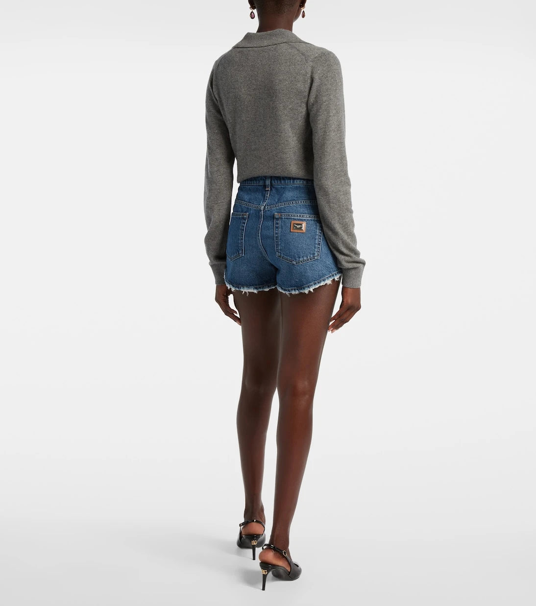 Dolce&Gabbana - Frayed denim shorts