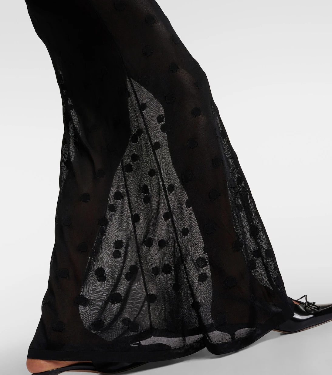 Jacquemus - La Robe Maille Puntini polka-dot mesh gown