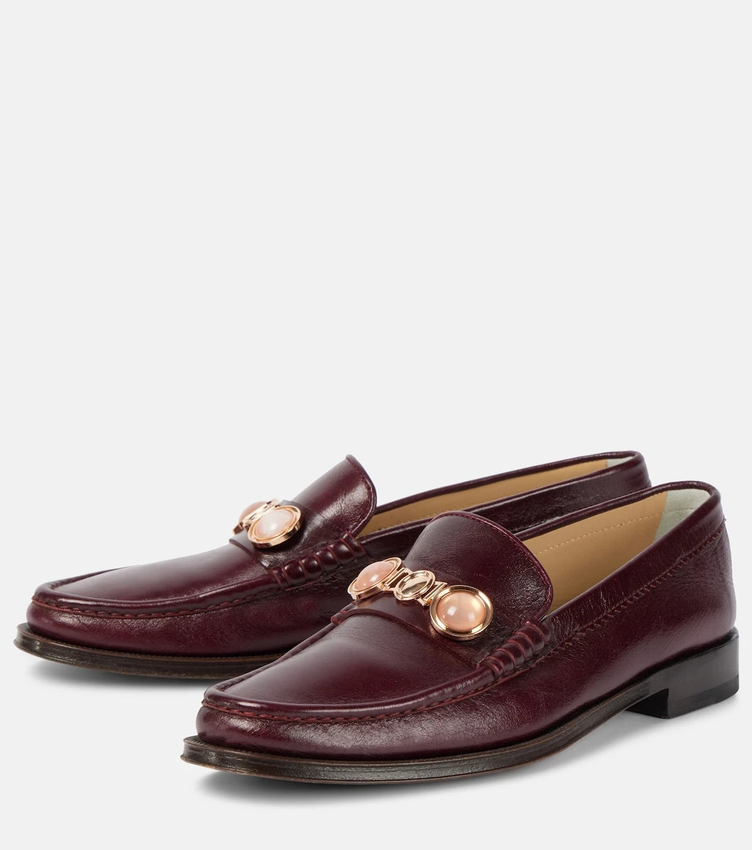 Gabriela Hearst - Melchora embellished leather loafers