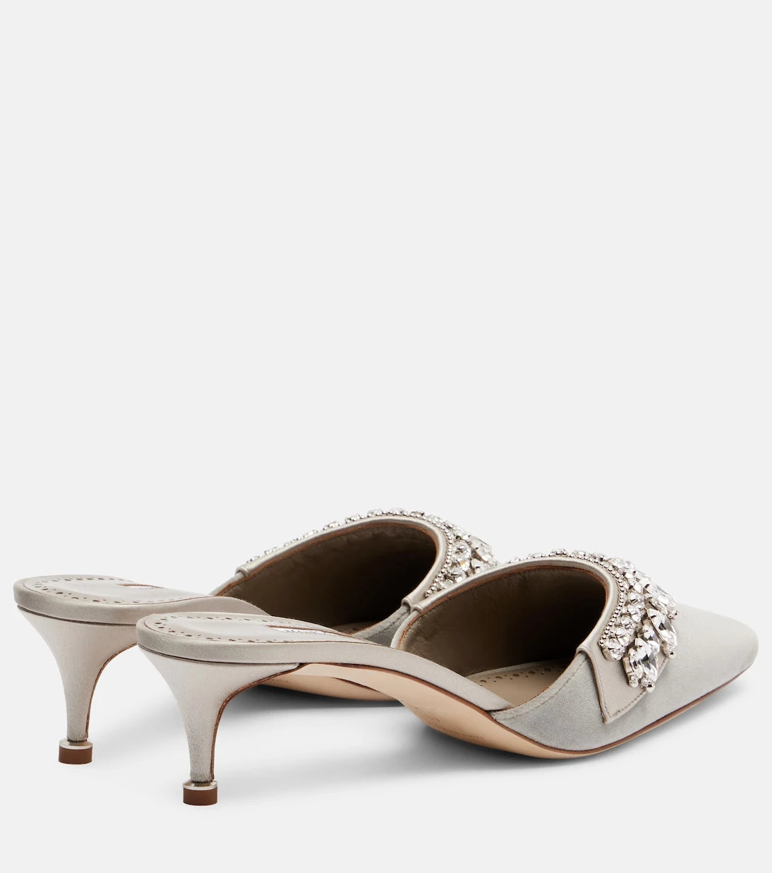 Manolo Blahnik - حذاء ميول "توليب 50" المخملي المطرز