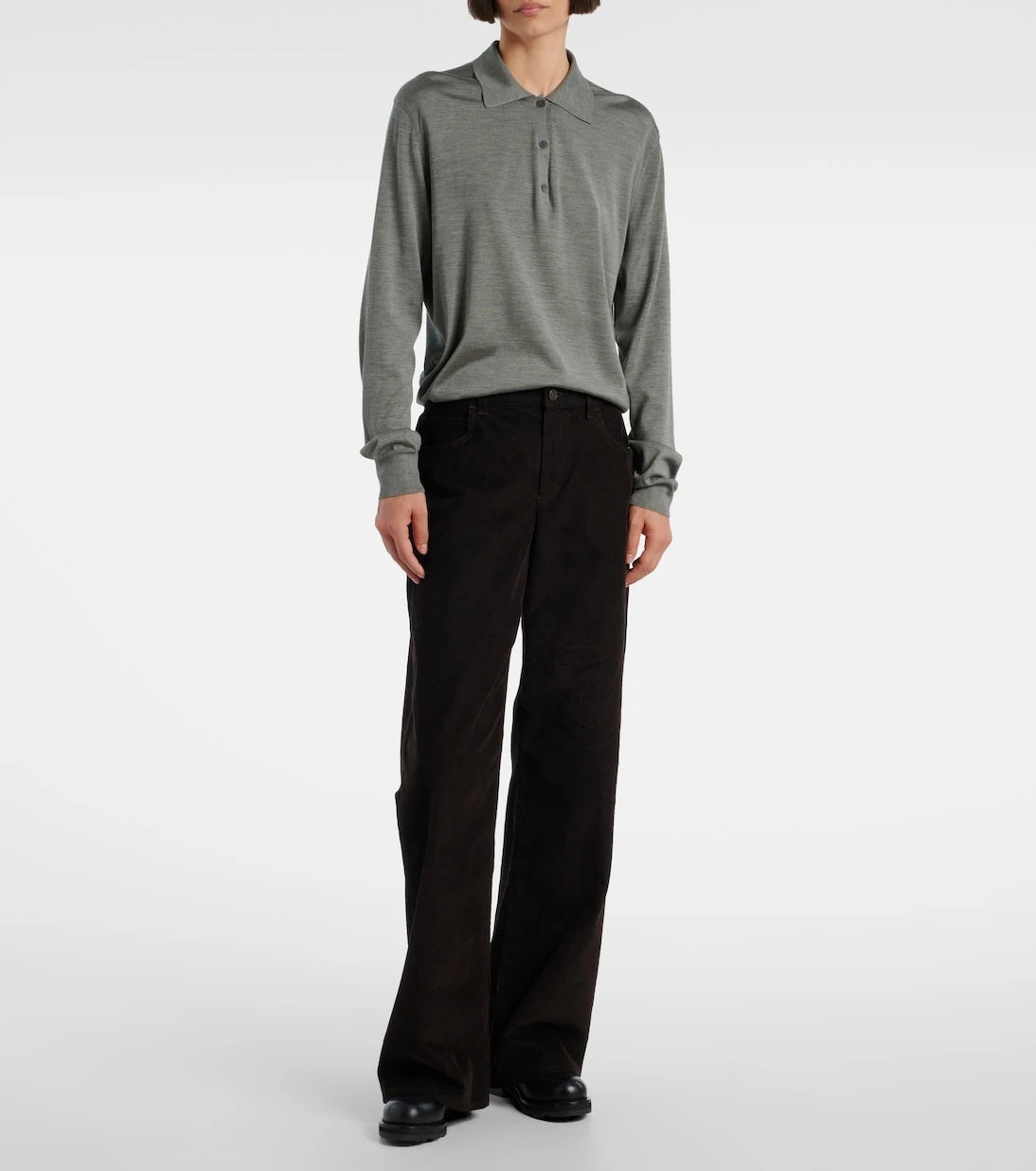 The Row - Lilienne silk polo sweater