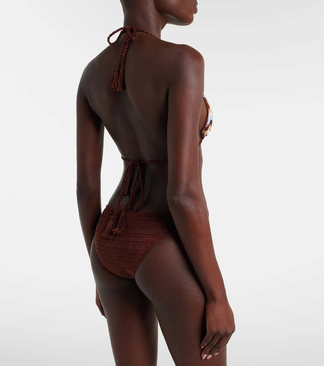 Anna Kosturova - Summer Chevron crochet cotton bikini bottoms