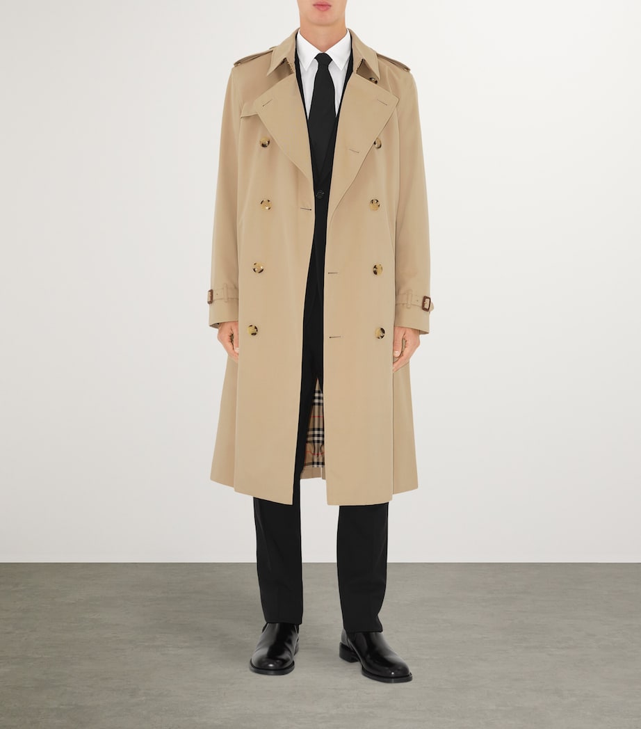 Burberry Yellow Long Kensington Heritage Trench Coat