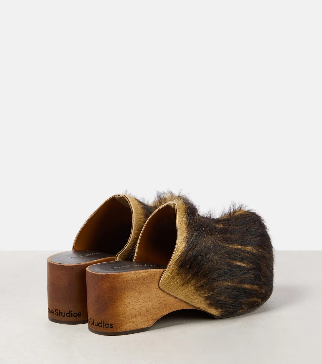 Acne Studios - Calf hair clogs