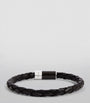 Leather Carbon Pop Braided Bracelet