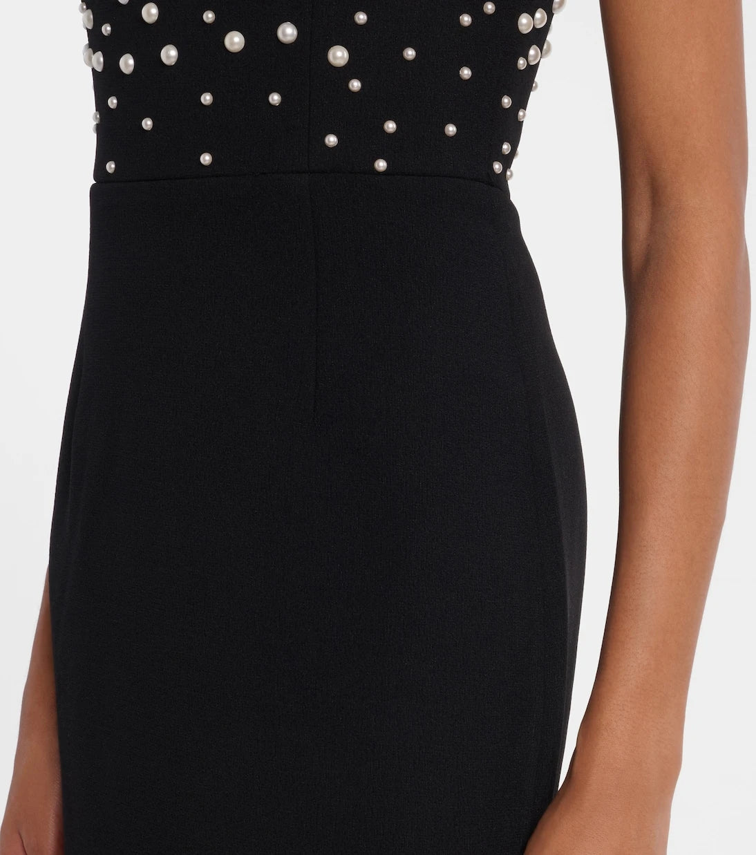 Rebecca Vallance - Lynette embellished crêpe bustier gown