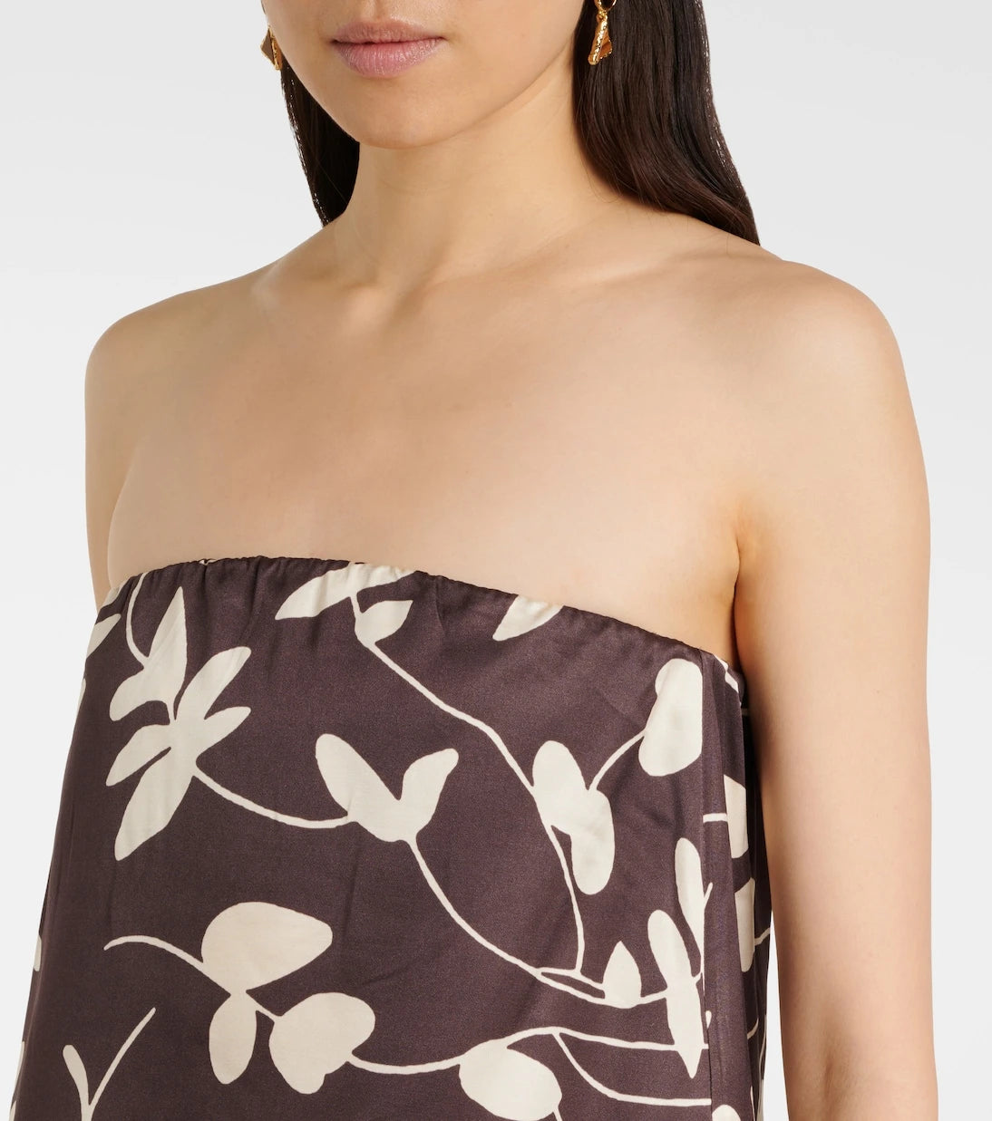 Faithfull - بلوزة شامبيان مكشوفة الأكتاف بنقشة الأزهار