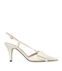 Valentino Garavani Beige Leather Bow-Detail Bowow Pumps 85