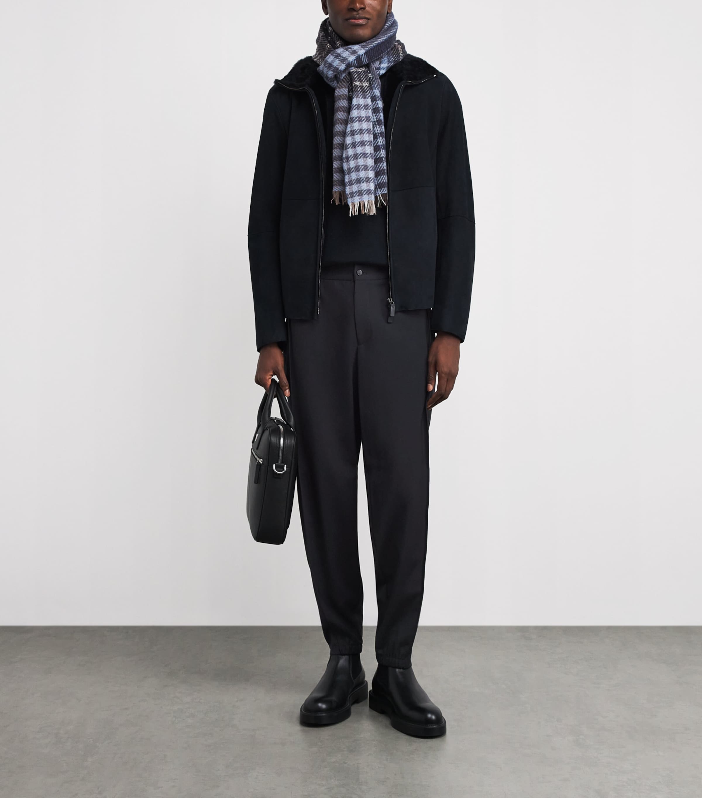 Virgin Wool Cuffed Trousers