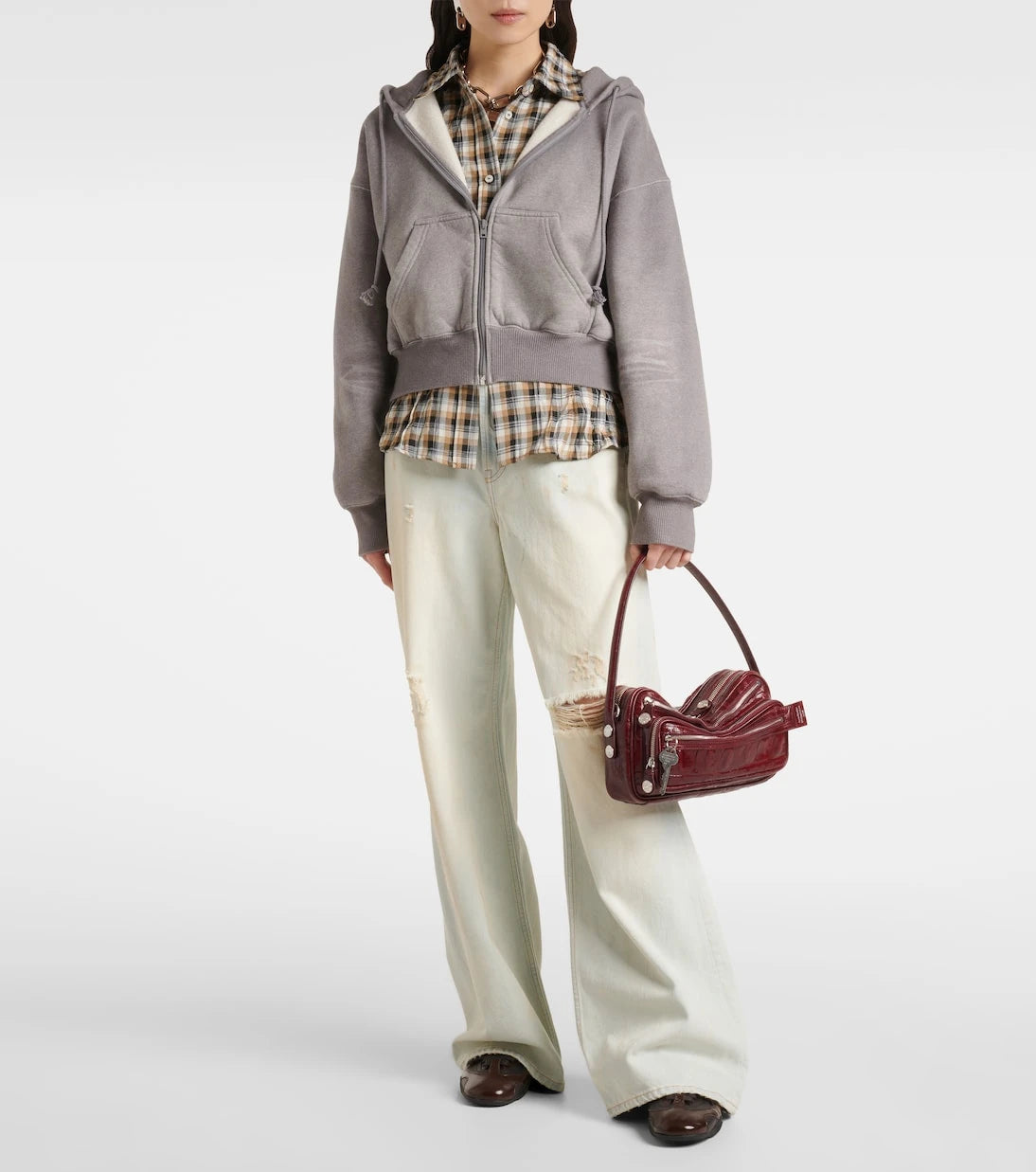 Acne Studios - Camero croc-effect leather shoulder bag