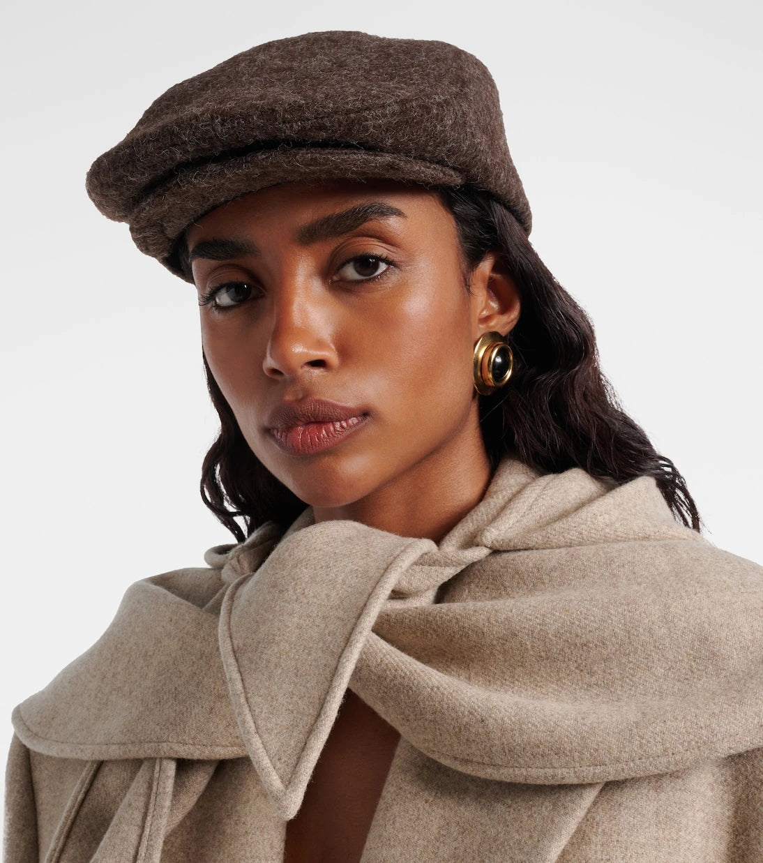 Ruslan Baginskiy - Logo wool-blend newsboy cap