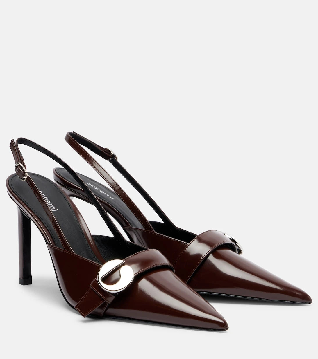 Coperni - Belt Stiletto leather slingback pumps