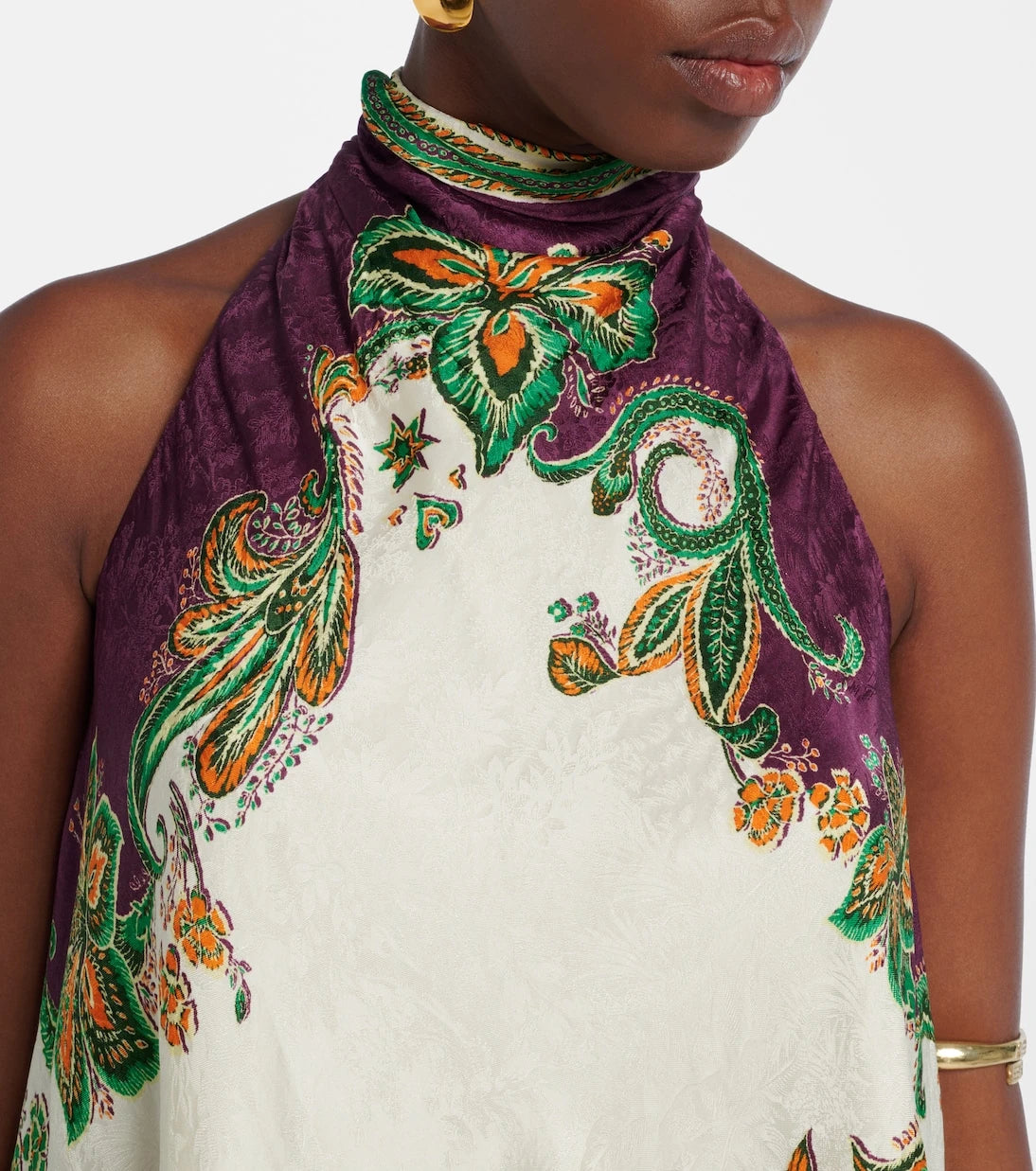 Alémais - Ruthie floral halterneck top