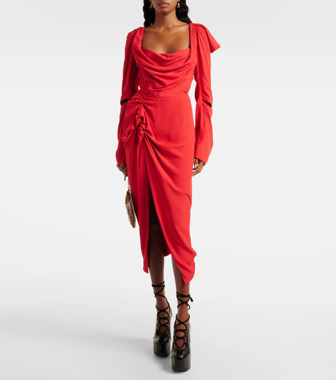 Vivienne Westwood - Panther draped midi dress