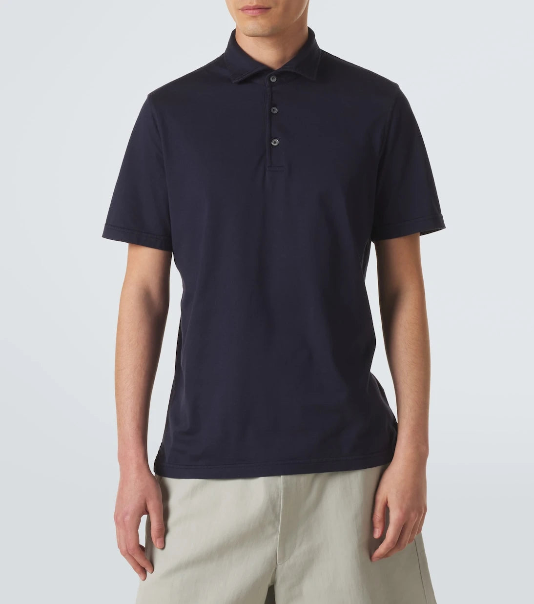 Fedeli - Cotton jersey polo shirt