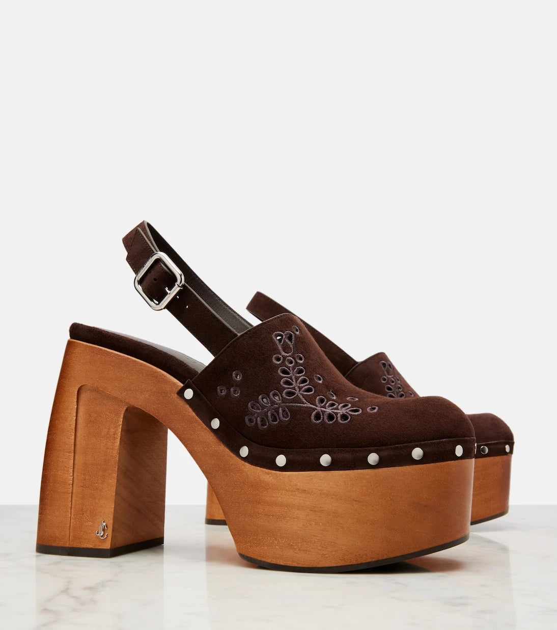 Jimmy Choo - Alida 135 suede platform clogs
