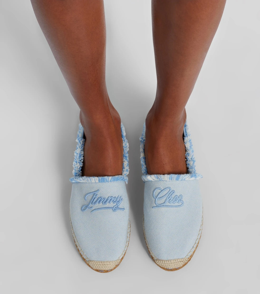 Jimmy Choo - Avi embroidered canvas espadrilles