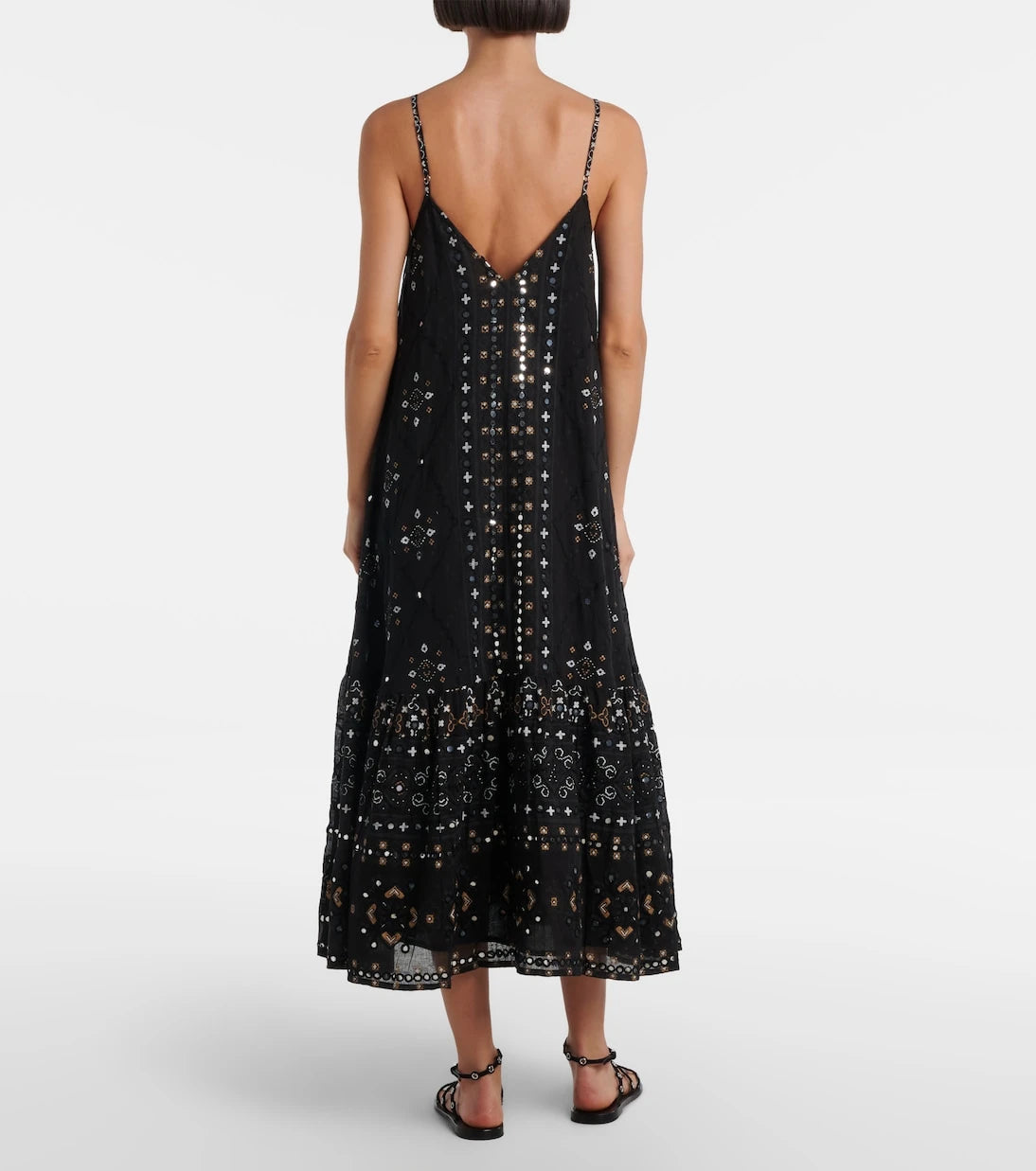 Juliet Dunn - Embroidered cotton midi dress