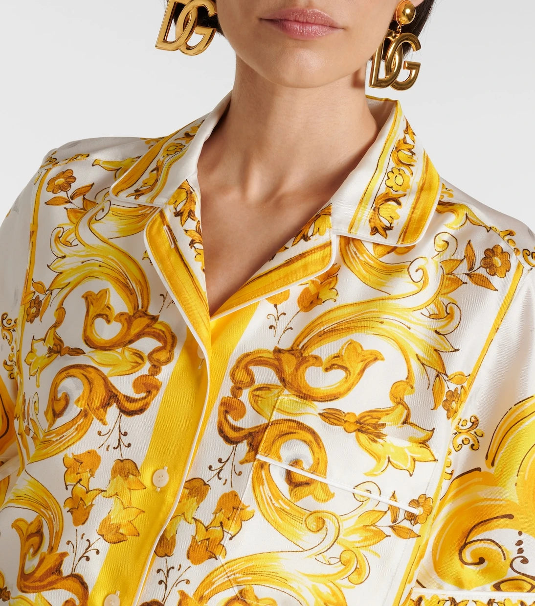 Dolce&Gabbana - Majolica silk twill shirt