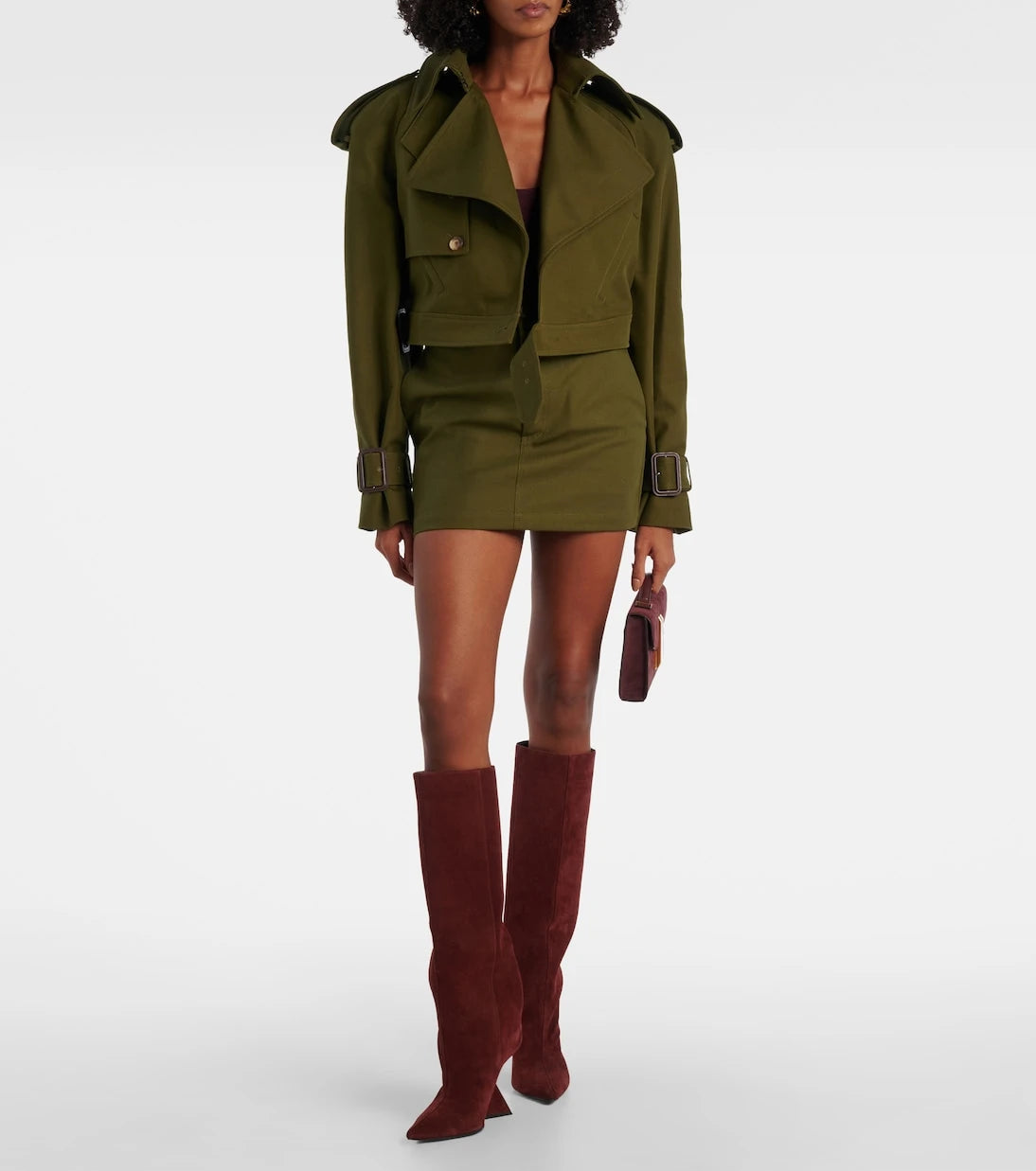 Wardrobe.NYC - High-rise cotton miniskirt