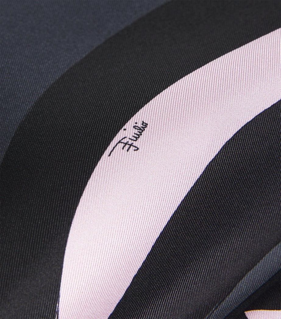 Pucci Black Silk Wide-Leg Trousers