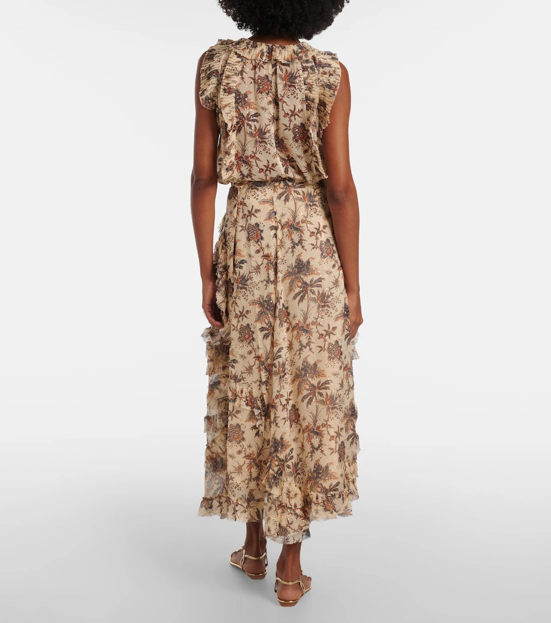 Ulla Johnson - Adele printed silk-blend chiffon midi skirt