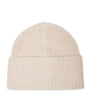 Cashmere Rib-Knit Beanie