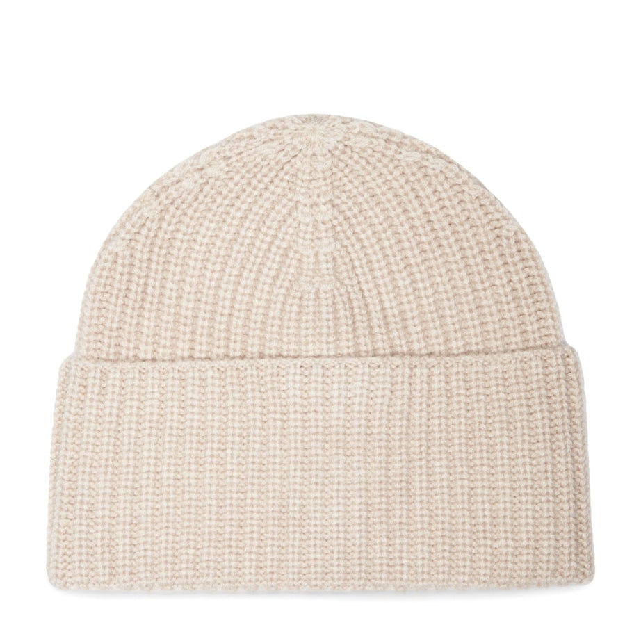 Cashmere Rib-Knit Beanie