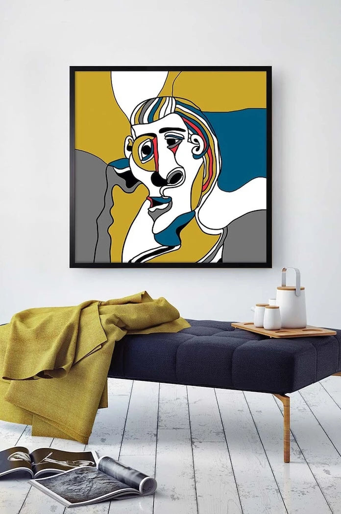 Çerçeveli Kağıt Üzerine Reprodüksiyon 70x70 cm