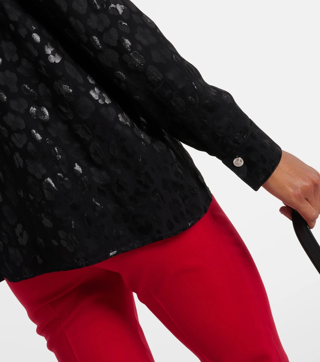 Versace - Jacquard satin blouse