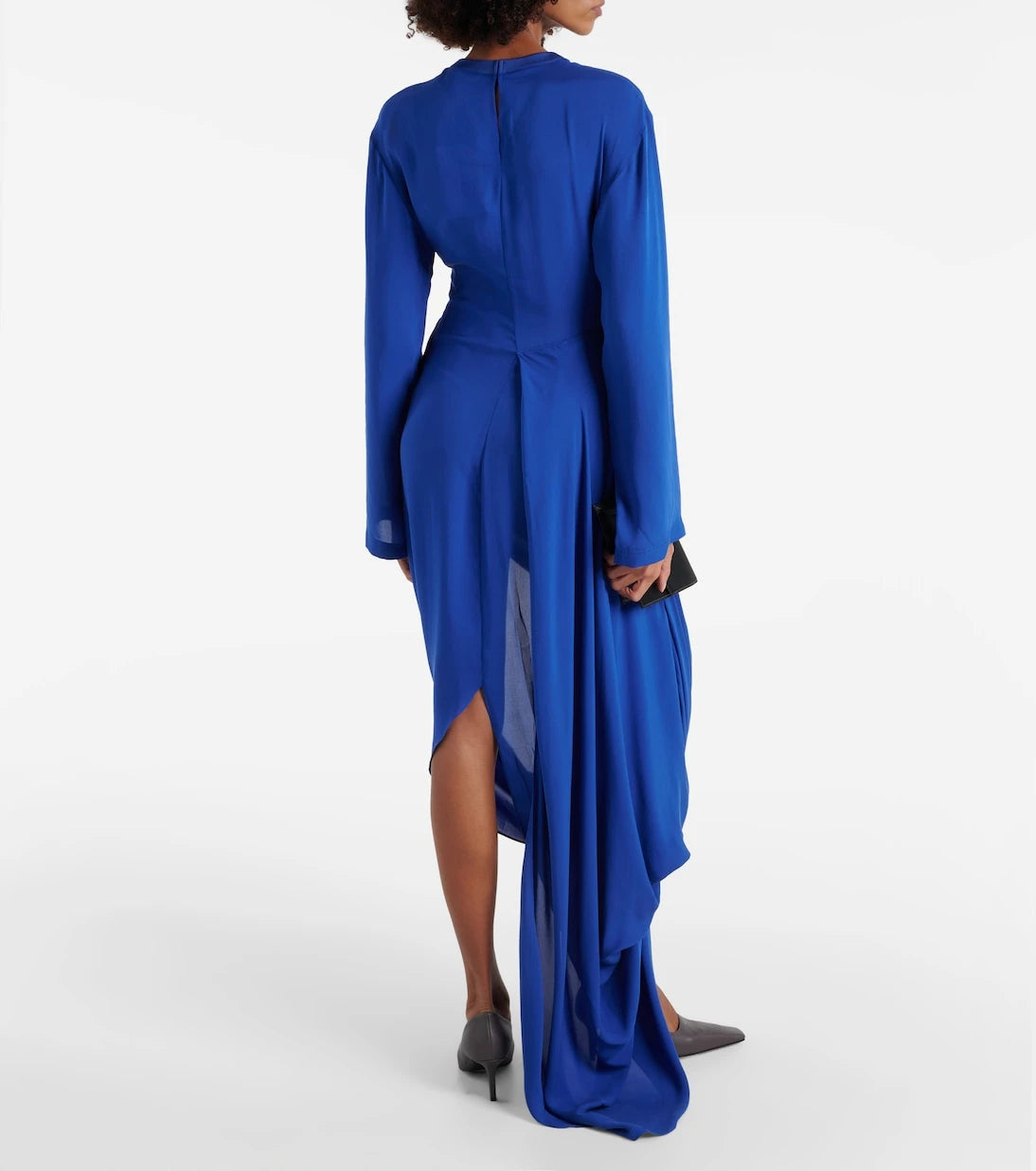 Acne Studios - فستان ميدي غير متماثل ومكشكش