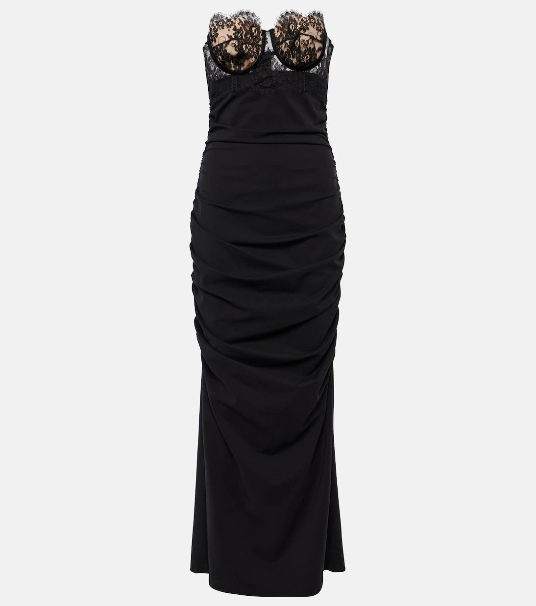Dolce&Gabbana - Lace-trimmed bustier gown