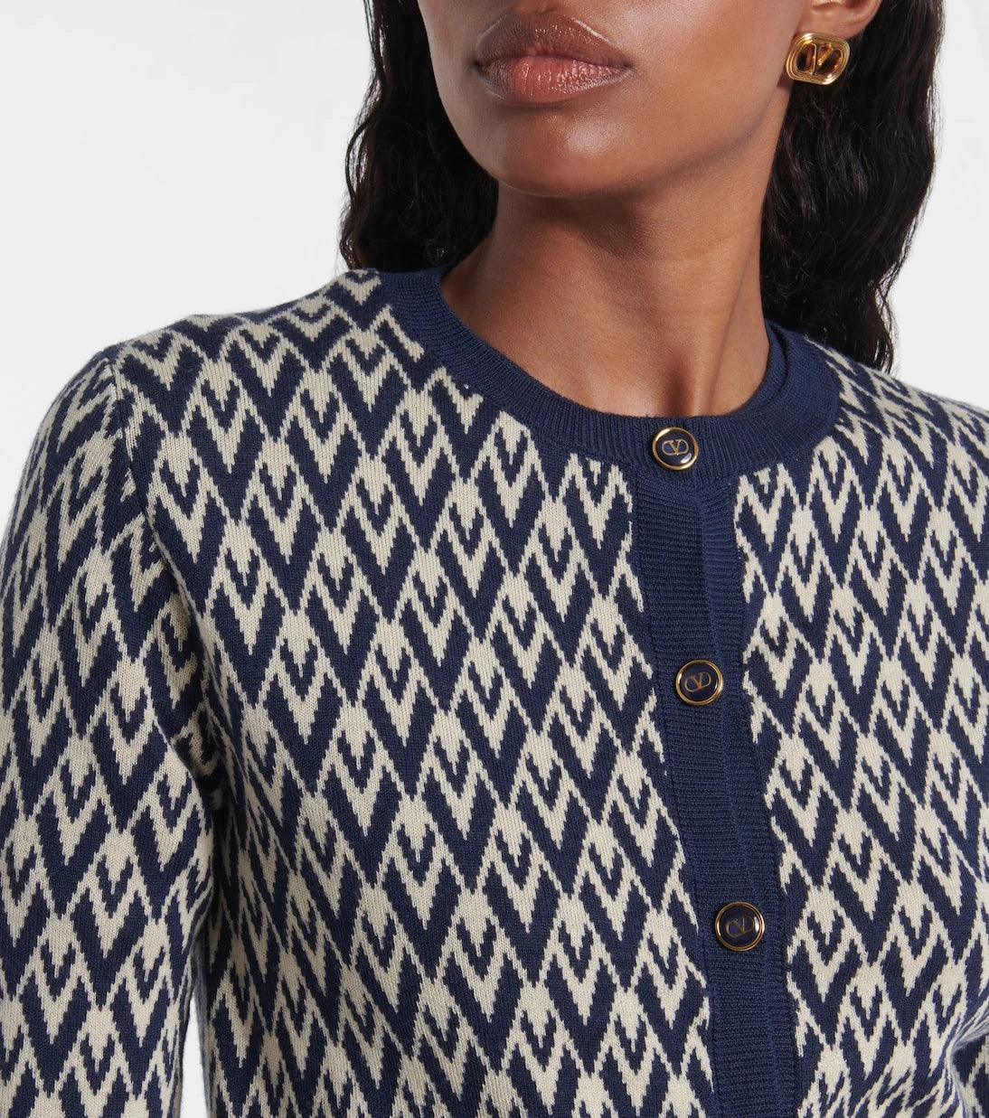 Valentino - Toute La V virgin wool cardigan
