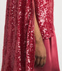 LAPOINTE Pink Oversized Sequin Cape T-Shirt