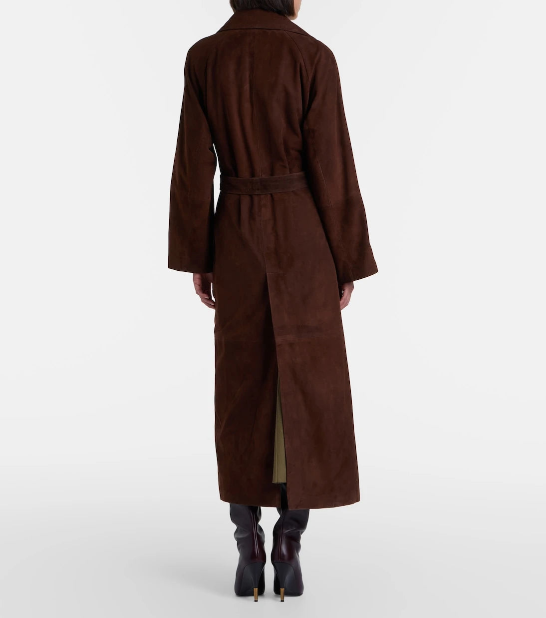 Nour Hammour - Althea suede wrap coat